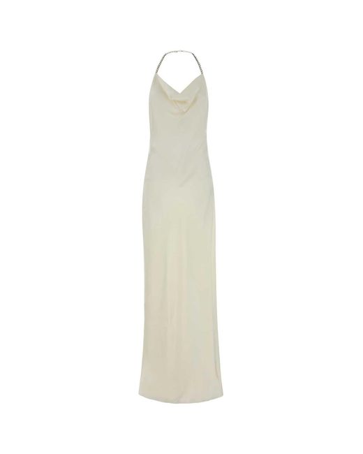 Stella McCartney White Ivory Satin Long Dress