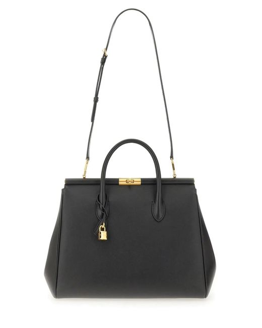 Dolce & Gabbana Black Dolce & Gabbana Sicily Tote Bag