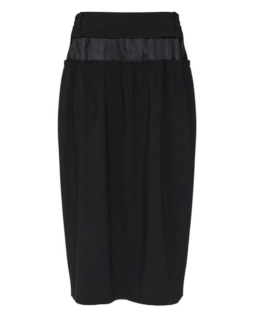 Maison Margiela Black "Four Stitches" Midi Skirt