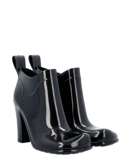 Bottega Veneta Black Shine Rubber Boots