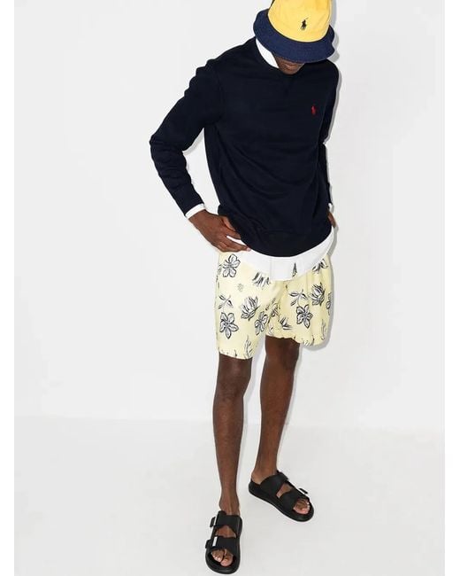 Polo Ralph Lauren Blue Cotton-Blend Crewneck Sweatshirt for men