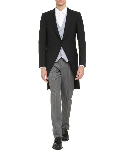 Canali Black Wool Tailored Jacket for men