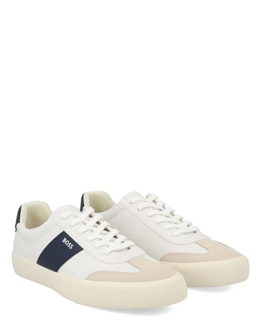 Boss White Sneaker With Logo for men