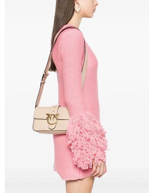 Pinko Natural Leather Shoulder Strap Bag