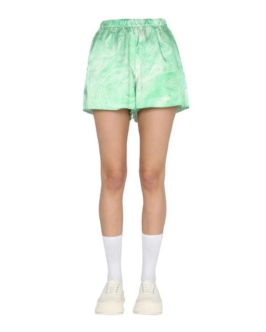 Opening Ceremony Green Marble Effect Shorts