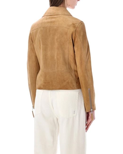 S.W.O.R.D Natural Classic Biker Suede Leather Jacket