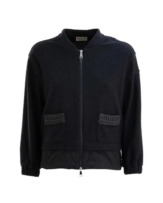Moncler Black Zip Up Cardigan