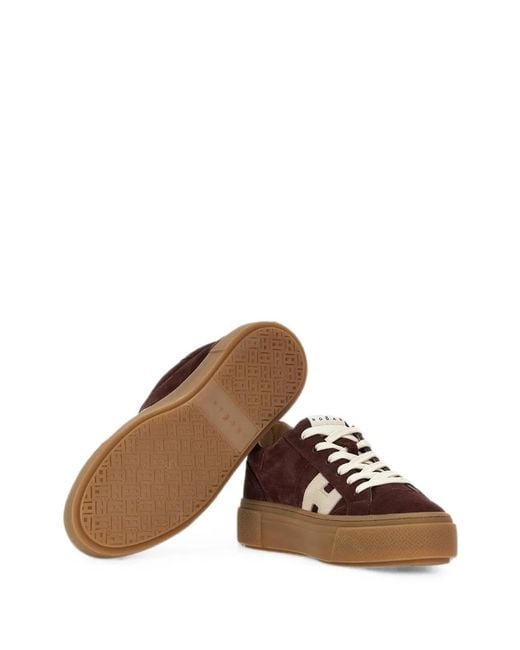 Hogan Brown Sneakers With High Sole