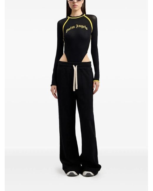 Palm Angels Black Cotton Trousers