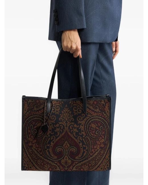 Etro Black Shopping Lovtter Paisley