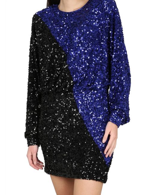 ROTATE BIRGER CHRISTENSEN Blue Sequined Dress