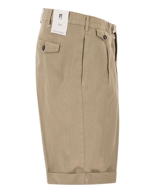 PT Torino Natural Tailored Bermuda Shorts for men