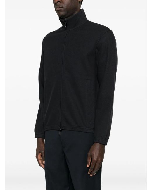 Emporio Armani Black Zipped Sweatshirt for men