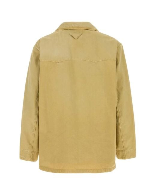 Prada Yellow Cotton Jacket for men