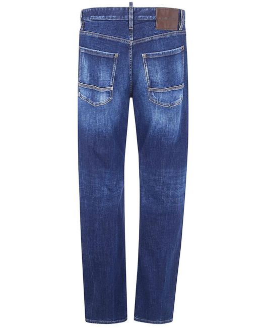 DSquared² Blue Cotton Elastane Pants for men