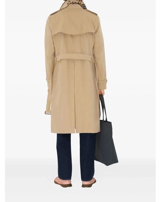 Burberry Natural Long Kensington Heritage Trench Coat for men