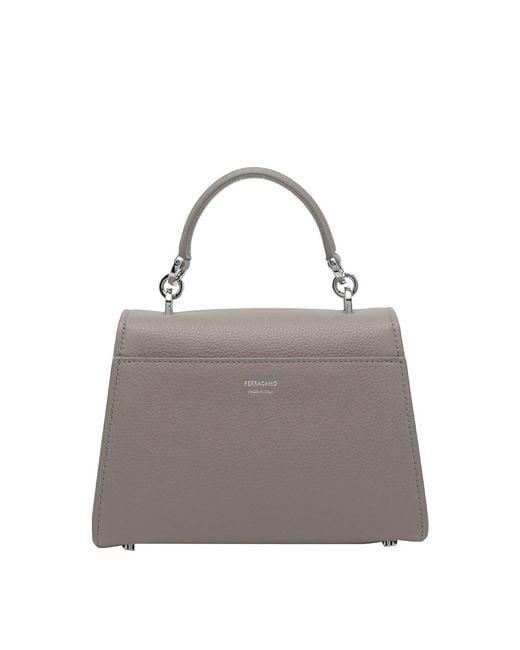 Ferragamo Gray Handbag