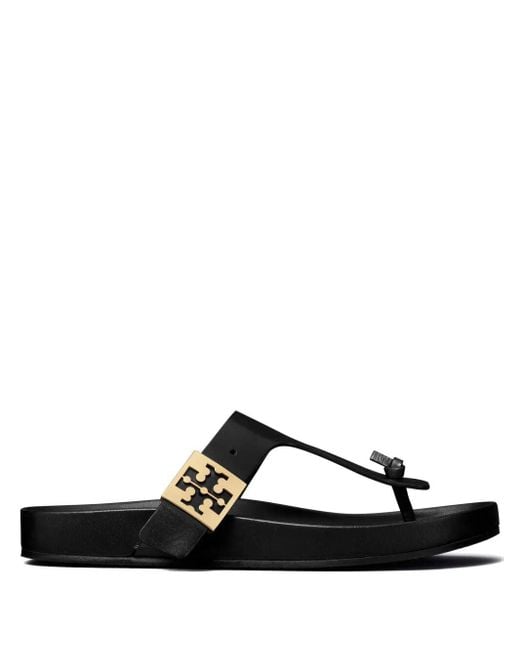 Tory Burch Black Mellow Thong Sandals