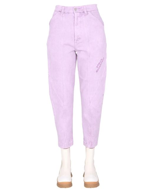 Stella McCartney Pink Jeans With Embroidered Logo
