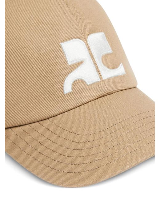 Courreges Natural Courregès Ac Logo Cotton Cap