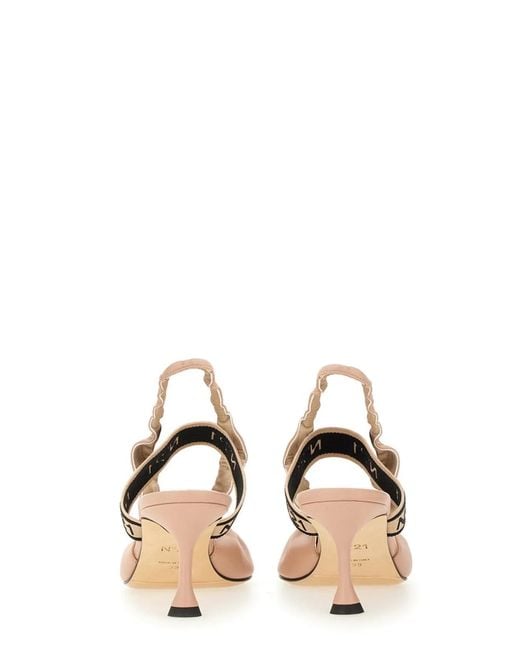 N°21 White Slingback With Logo