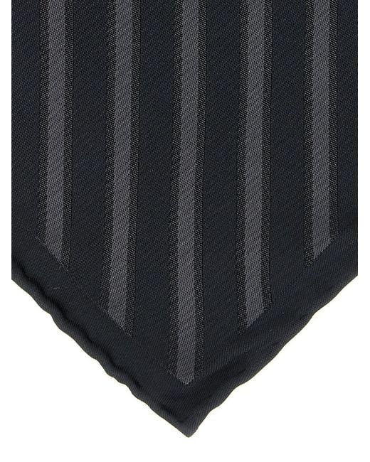 Brunello Cucinelli Black Regimental Pocket Clutch for men