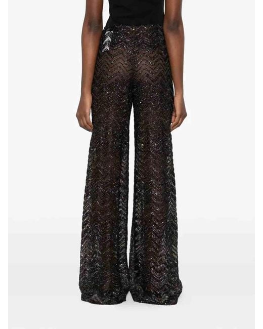 Missoni Black Dark Viscose Polyester Pants