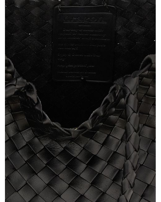 Dragon Diffusion Black 'Santa Croce Big' Shoulder Bag