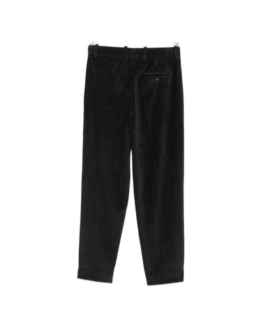 Circolo 1901 Black Cotton Carrot Trousers