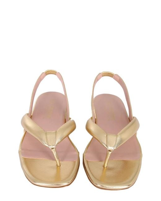 Gia Borghini Metallic Leather Slingback Sandals