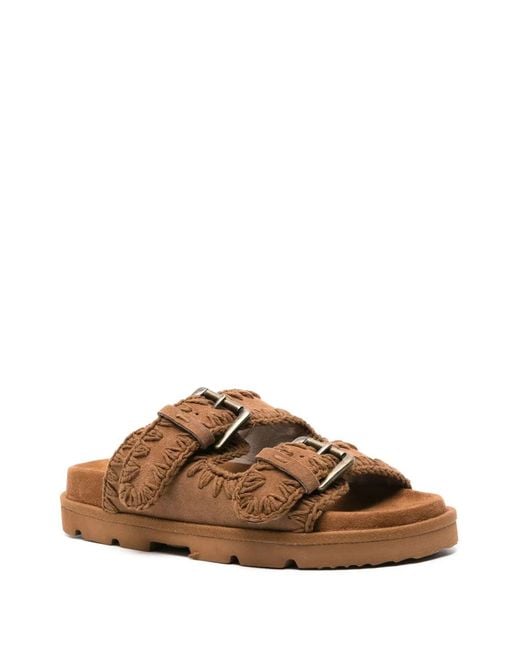 Mou Brown Low Bio Sandals
