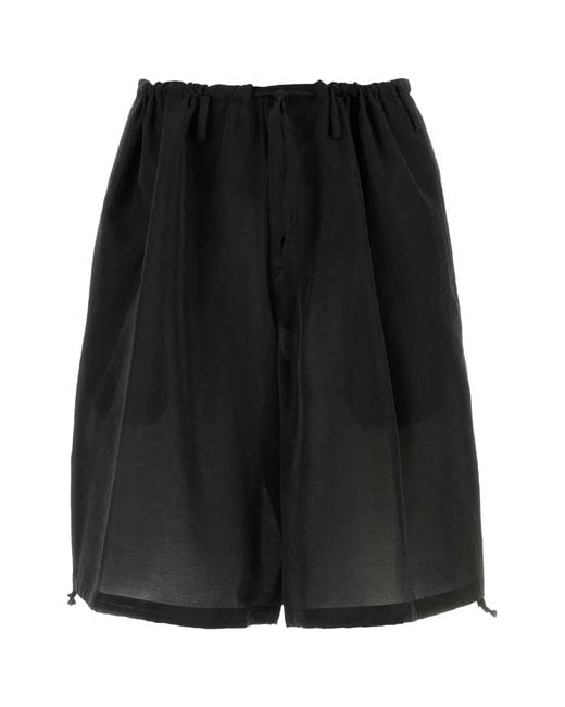 Yohji Yamamoto Black Seam Pocket Shorts for men