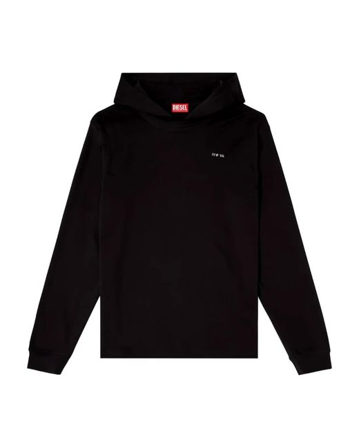 DIESEL Black Cotton Elastane Sweater for men