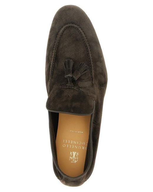 Brunello Cucinelli Black 'Penny Loafer' Loafers for men
