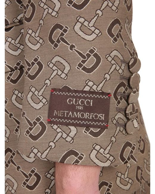 Gucci Natural Maxi Clamp Pattern Cotton Jacket for men