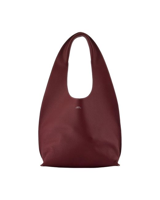A.P.C. Red Le Neige Clou Shoulder Bag