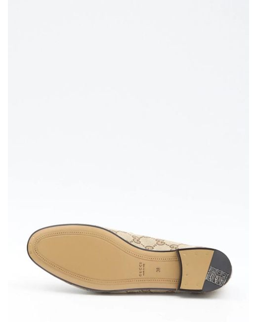 Gucci White Jordaan Loafers