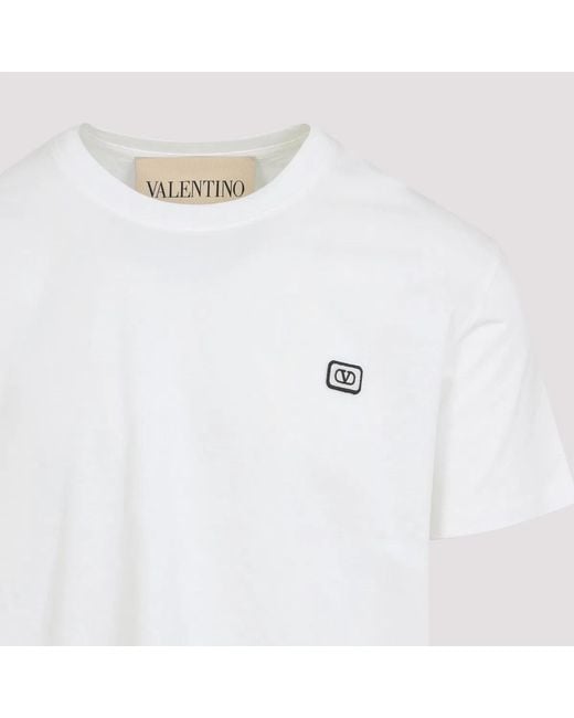 Valentino White Cotton T-Shirt for men