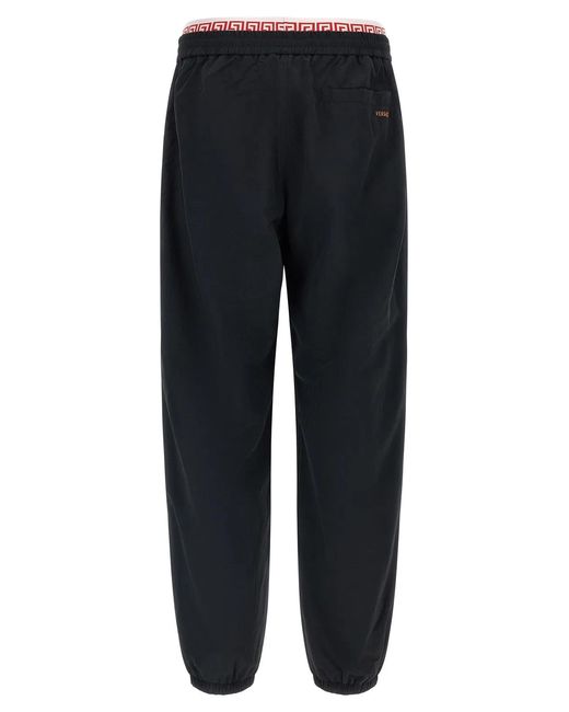 Versace Blue 'Greca' Pattern Joggers for men