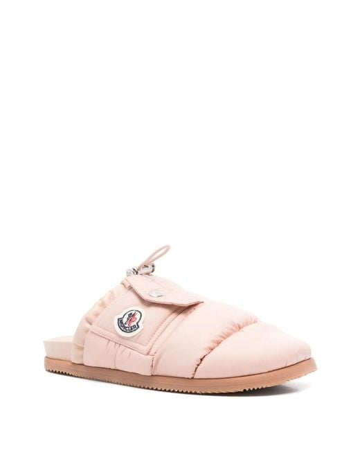 Moncler Pink Padded Slippers
