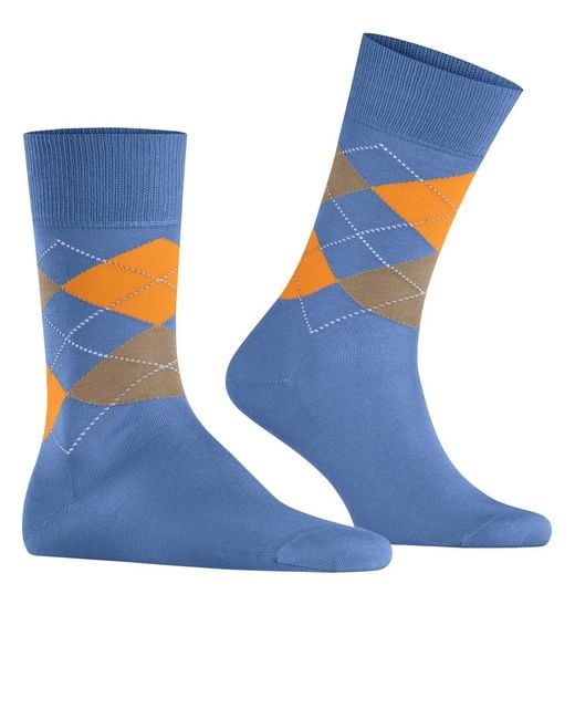Burlington Blue Calze Manchester for men
