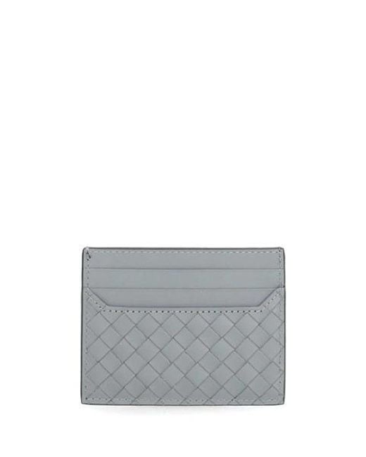 Bottega Veneta Gray Small Intrecciato Card Holder for men