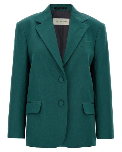 Dries Van Noten Green 'Birdy' Blazer