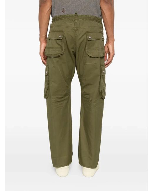 DSquared² Green Dsquared Kawaii Pocket Drawstring Trousers for men