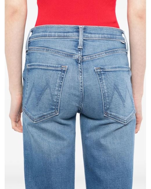 Mother Blue The Mid Rise Rambler Straight Denim Jeans