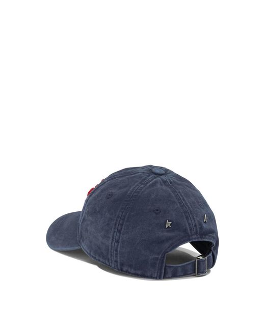 Golden Goose Deluxe Brand Blue "Golden" Baseball Cap