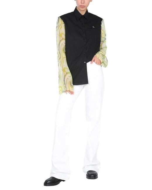 Raf Simons White Flared Jeans