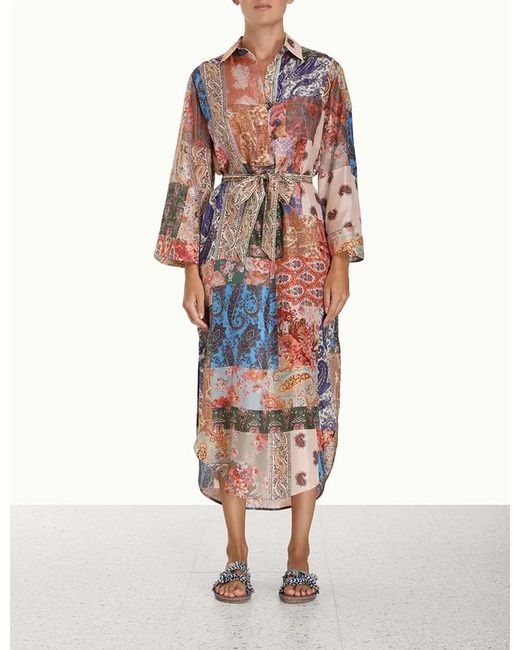 Zimmermann White Devi Midi Shirt Dress