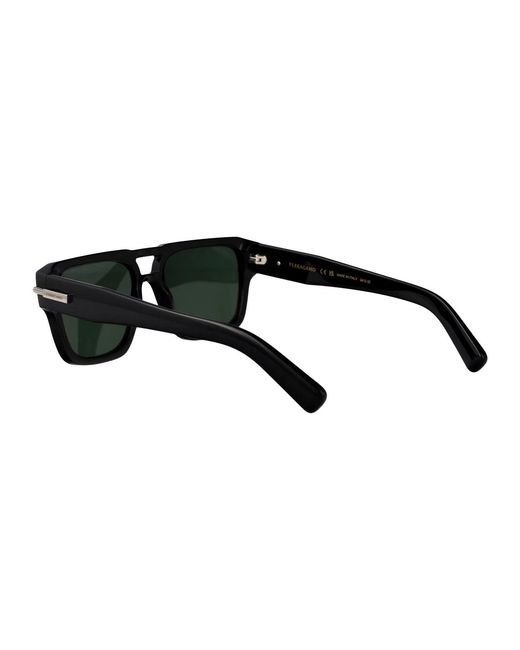 Ferragamo Black Acetate Sunglasses for men