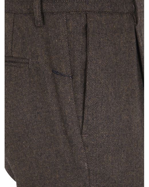 Cruna Gray "Mitte" Single Pleat Slim Tapered Fit With Elastic Waist And Drawstring for men